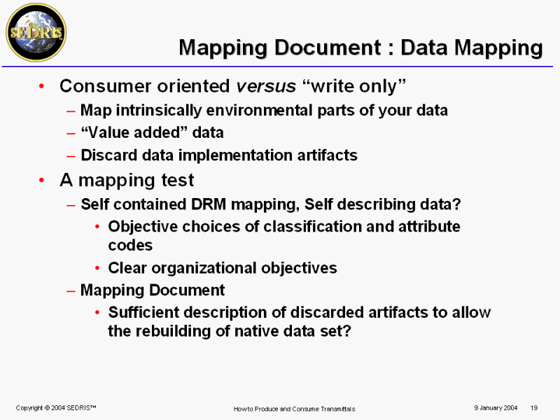 Mapping Document : Data Mapping